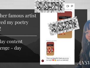 Another famous artist noticed my poetry page!