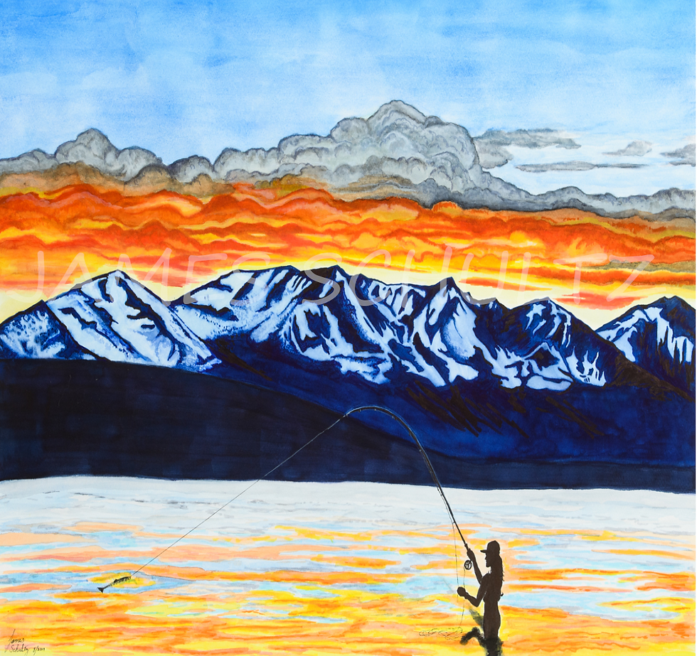 "Woman Fishing At Delaney Buttes" jschultzcounseling