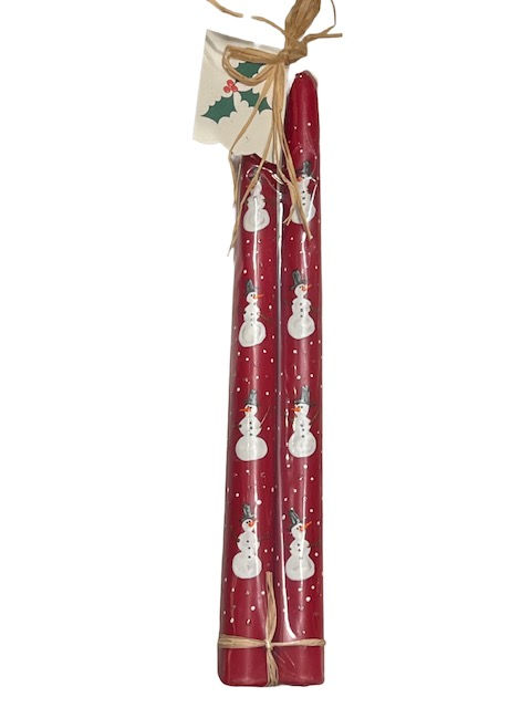 Snowman Taper Candles