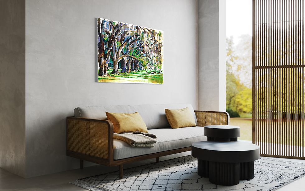 Thumbnail: Oaks and Spanish Moss Limited Edition Print