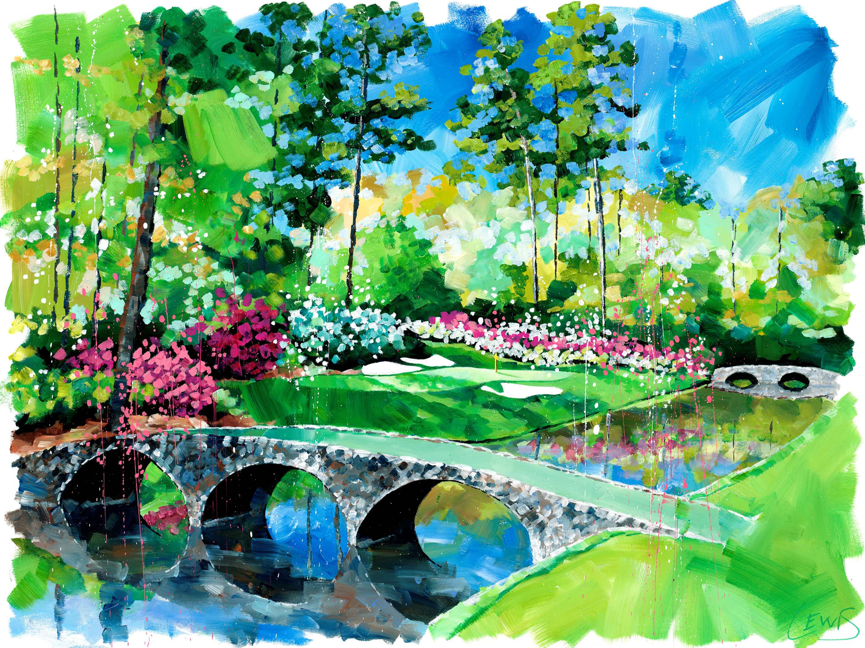 Hogan Bridge at Augusta National Print