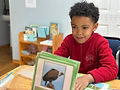 Boy in montesorri school