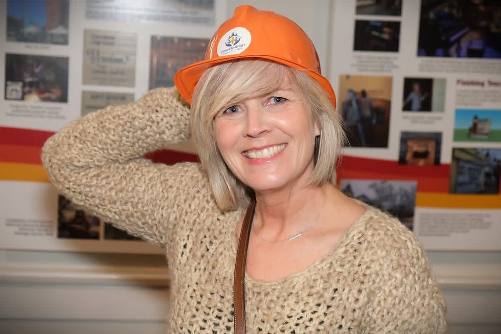 Heidi Lorenz wearing a Gravenhurst construction hat