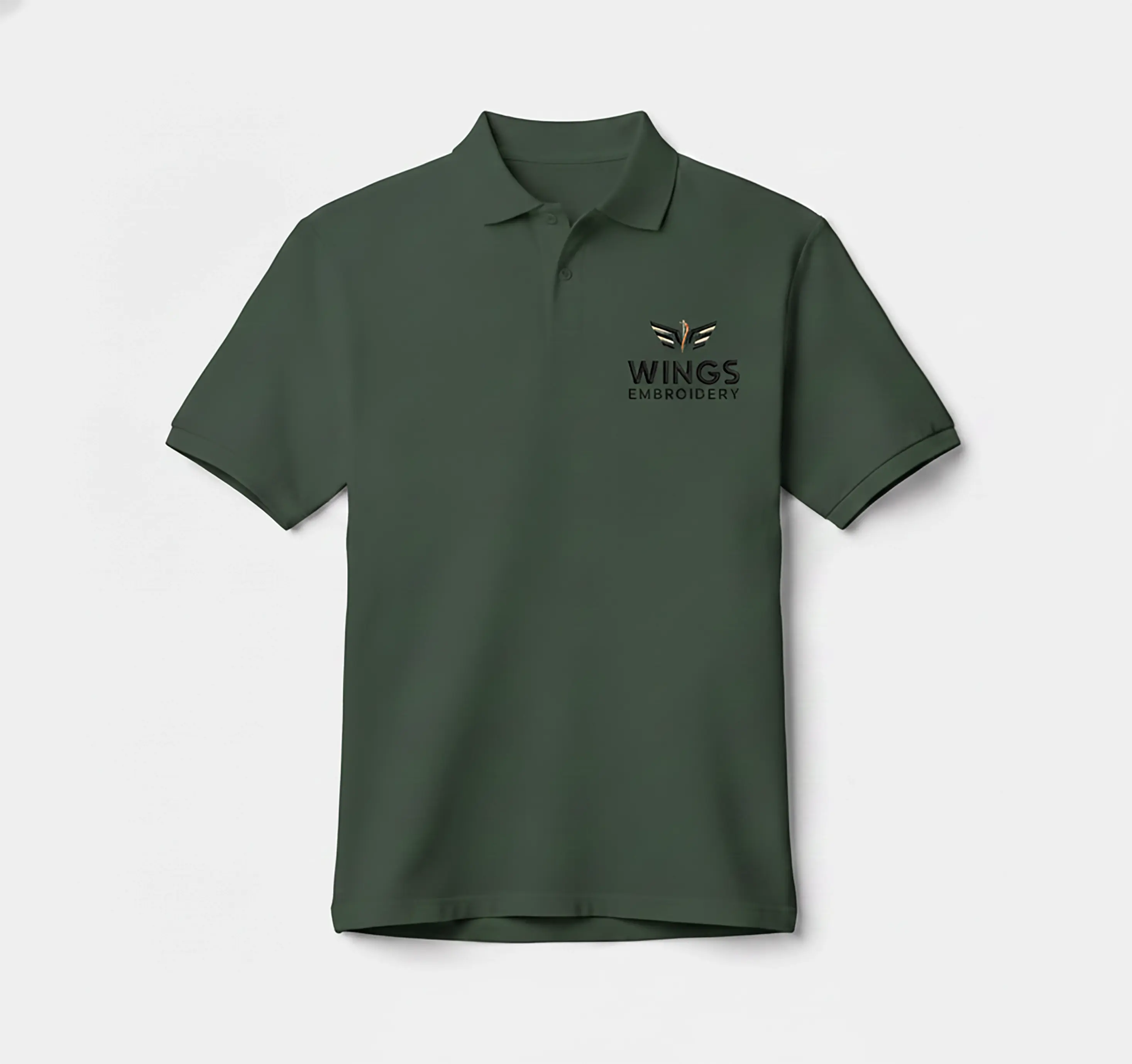 Polo-Battle Green- Embroidered