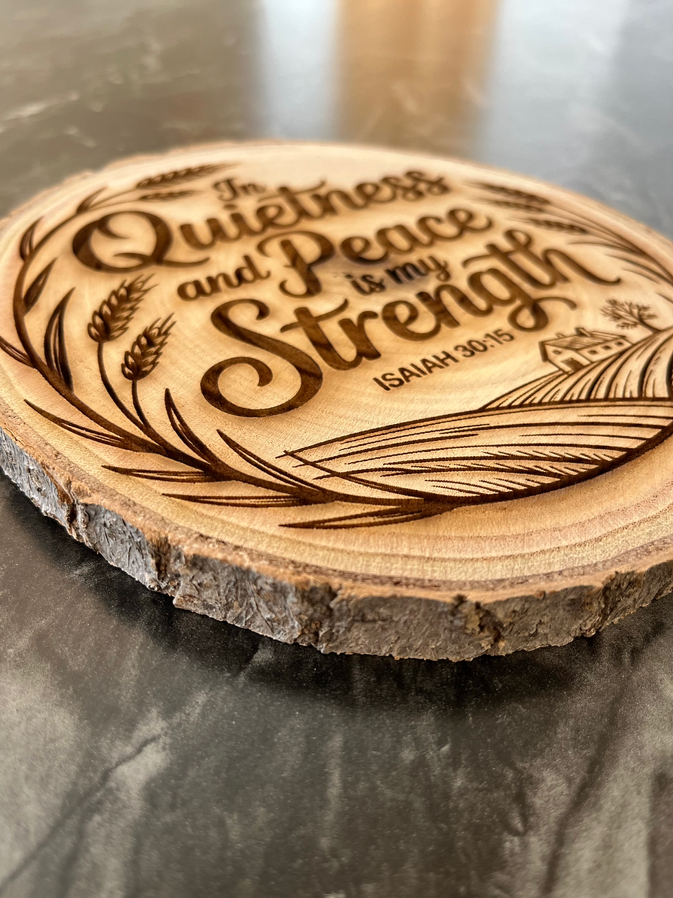 Thumbnail: Isaiah 30:15 Bible Verse Decor, Quietness and Peace Wood Sign Wall Scripture Art