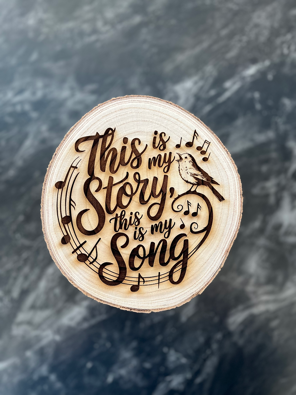 Thumbnail: Blessed Assurance Wood Sign - This Is My Story, This Is My Song - Christian Hymn