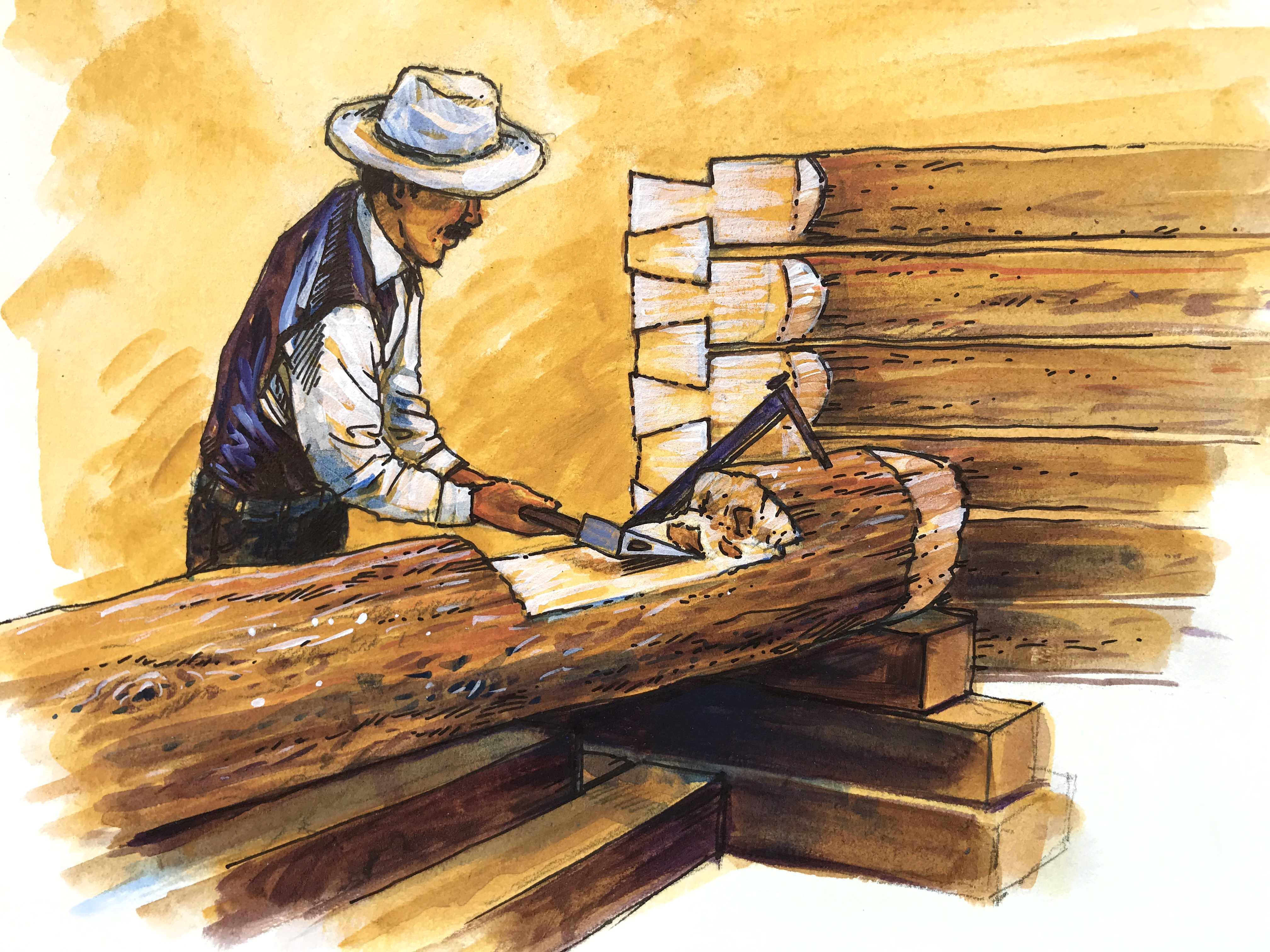"Log House Building"