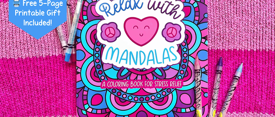 Relax with Mandalas Coloring Book