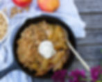 Grilled apples with crunchy crumble