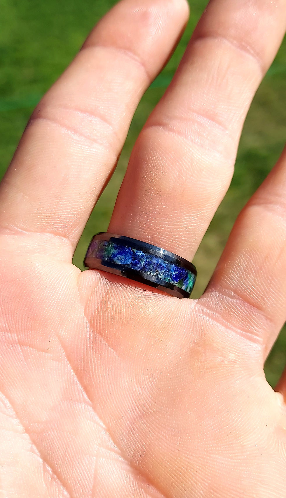 Thumbnail: Black, Sapphire & Fluorite Ring