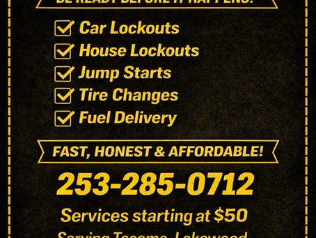 Your Go-To Lockout & Roadside Assistance in Tacoma, WA
