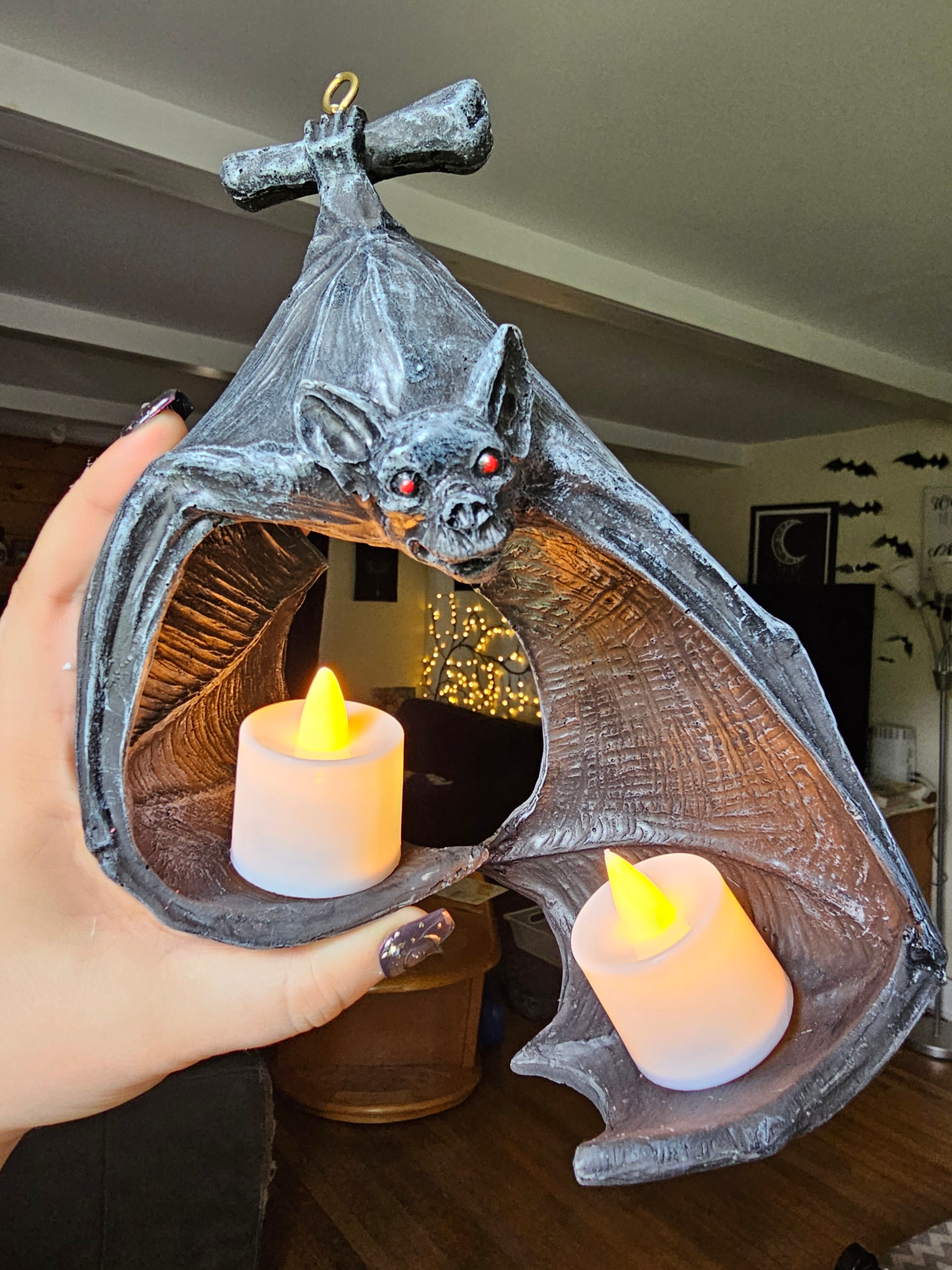 Hanging Bat Tealight Holder