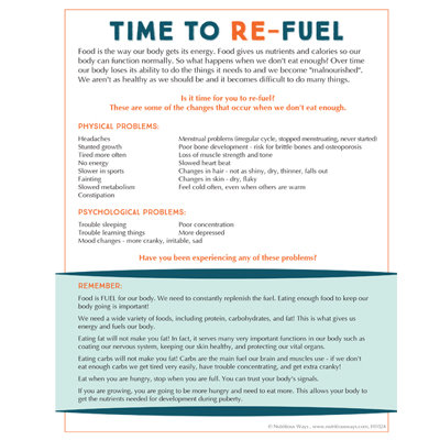 Disordered Eating: Collection of 15 Handouts & Worksheets | nutritiousways