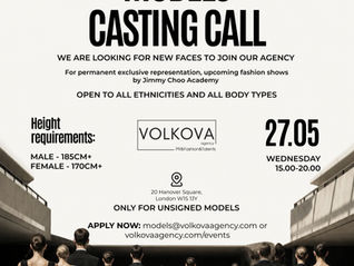 Spring London Model Casting by Volkova Agency Successfully Brought Together New Talent