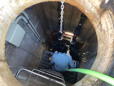 排水ポンプ点検