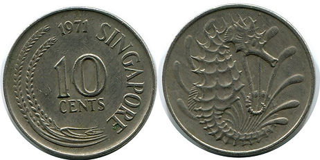 RV monnaie 1971 Singapour 10 cents hippocampe.jpg
