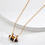 Thumbnail: S925 silver design diamond cone tiger eye stone pendant necklace
