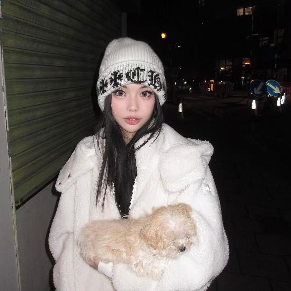 Thumbnail: Chrome Hearts White CH cross jacquard cashmere knitted hat
