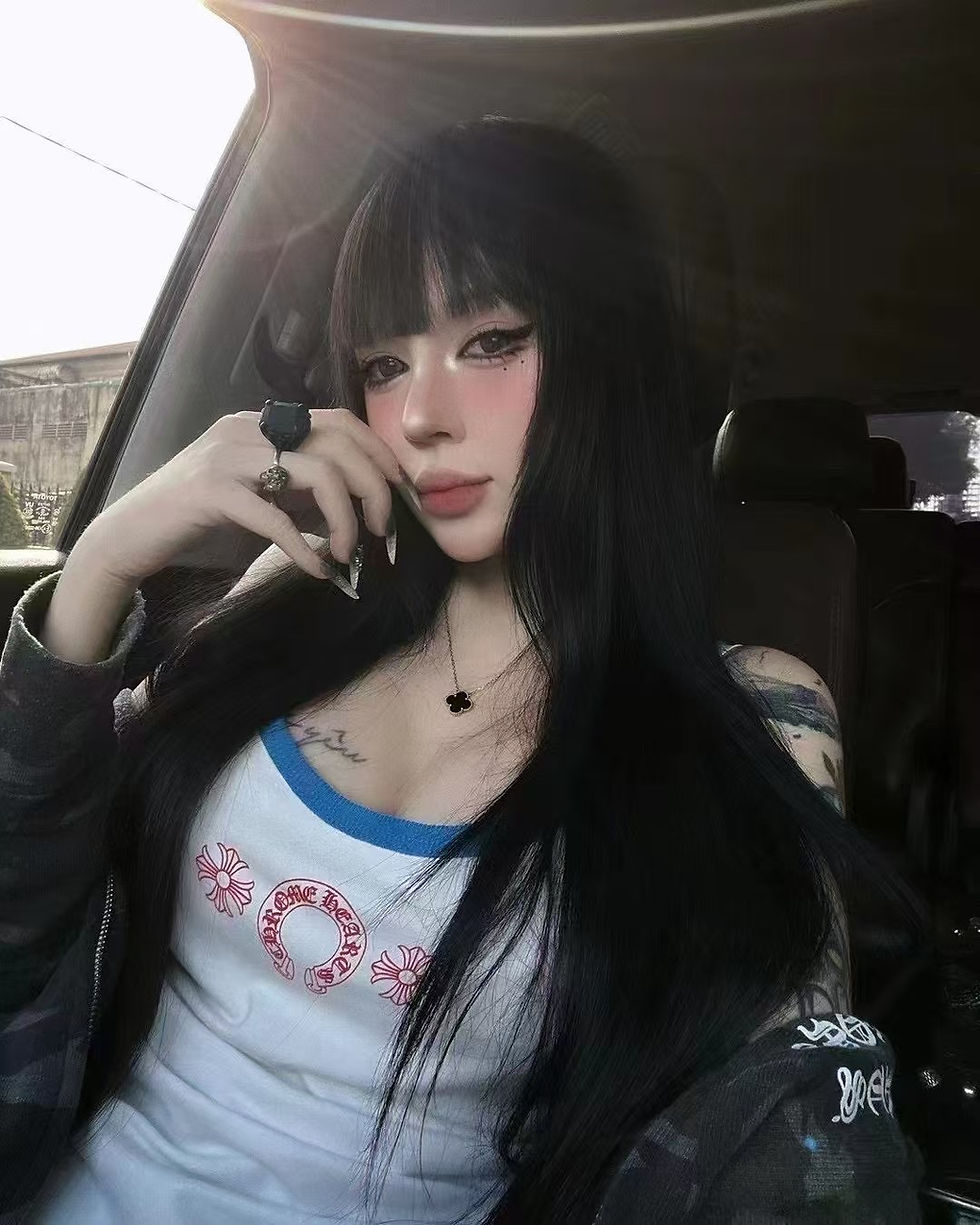 Thumbnail: Chrome Hearts Blue and White Horseshoe Cross Suspender Dress