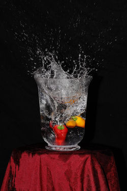 ירקות בכוס  מים