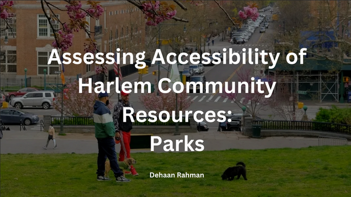 Harlem 2032 Mapping Initiative: Assessing the Accessibility of Harlem Community Resources - The Parks