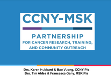 CCNY-MSK Partnership for cancer research, training & community outreach