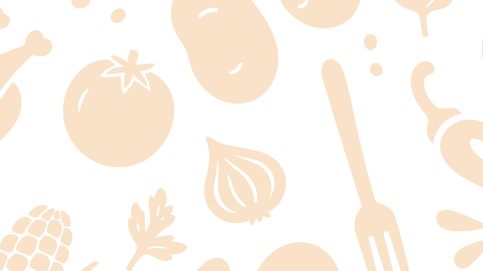 Fondo patrón de ingredientes amarillo