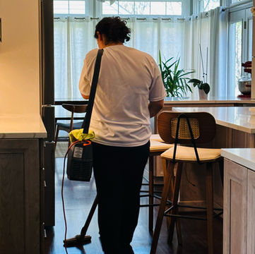 Cleaning Girl in Action