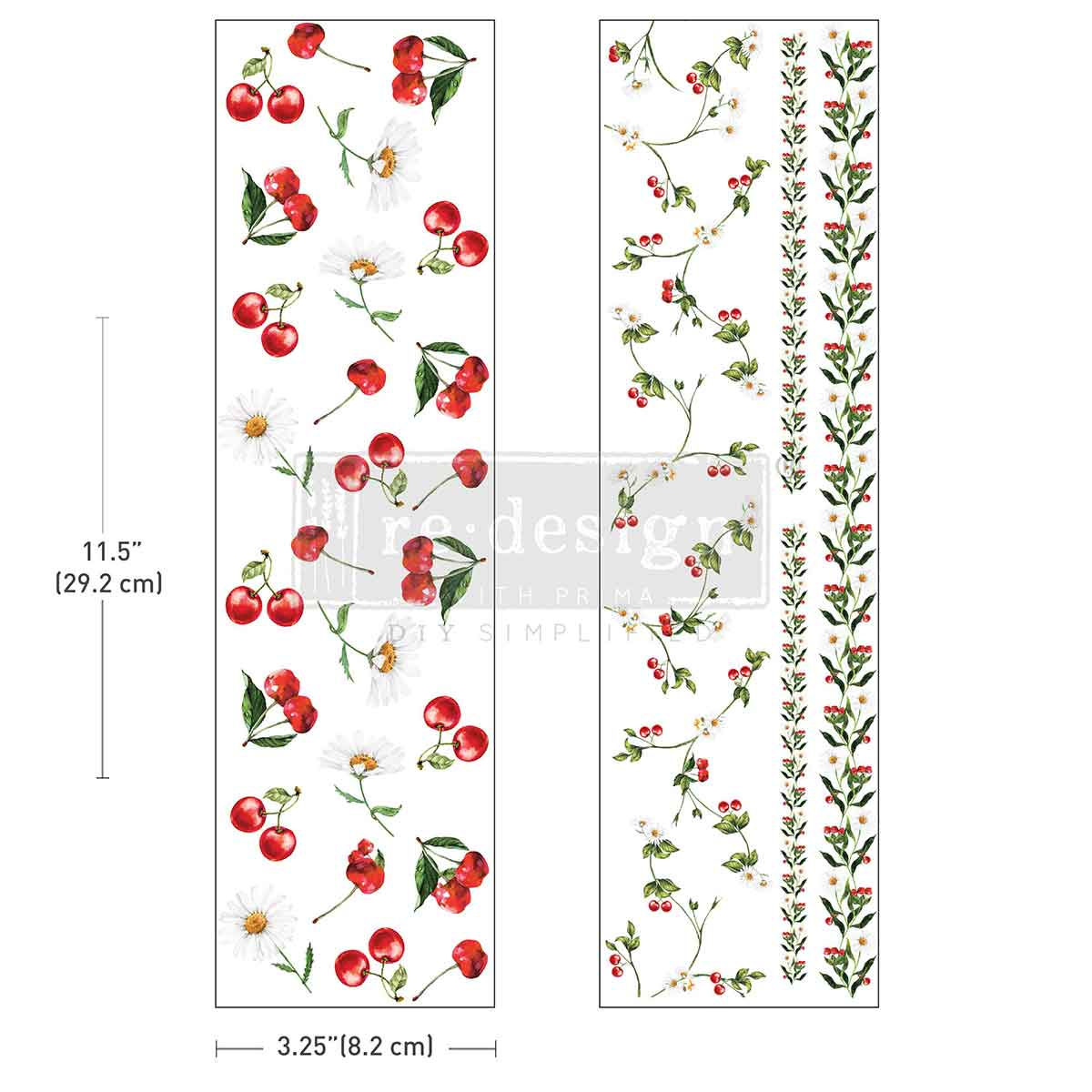 Redesign With Prima - Luxe Transfers, Daisy Cherry Delight