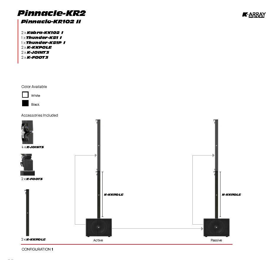 Miniaturbild: K-Array Pinnacle KR102II -Stereo Soundsystem Pro