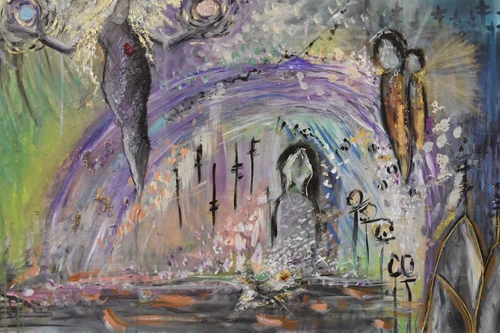 spiritual alchemy mixed media painting for sale