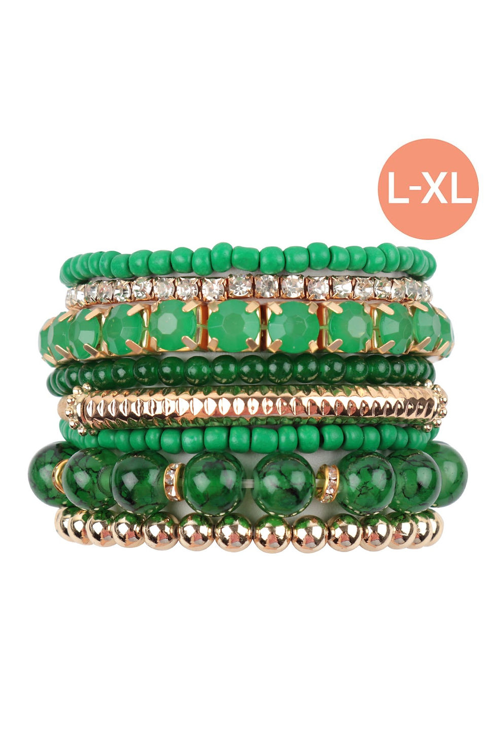 Thumbnail: Multiple Line Classy Stack Bracelet