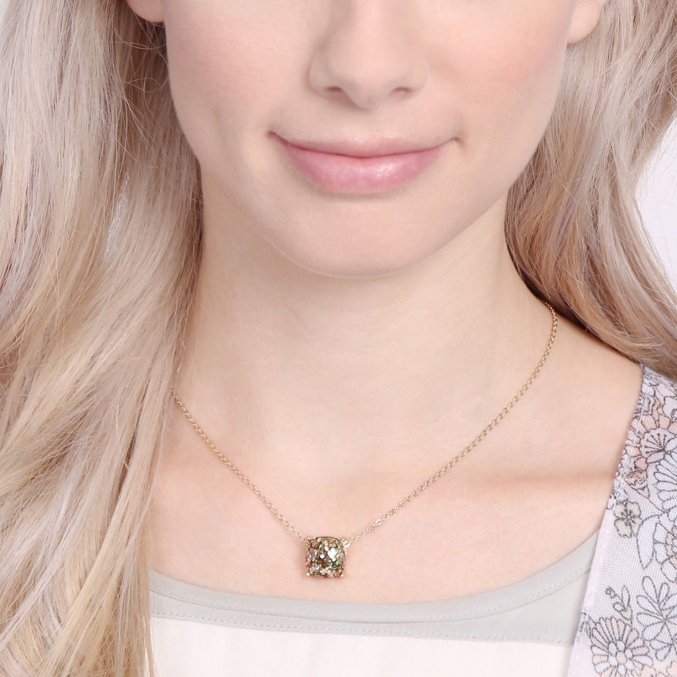 Küçük resim: 16355 - Cushion Glitter Necklace