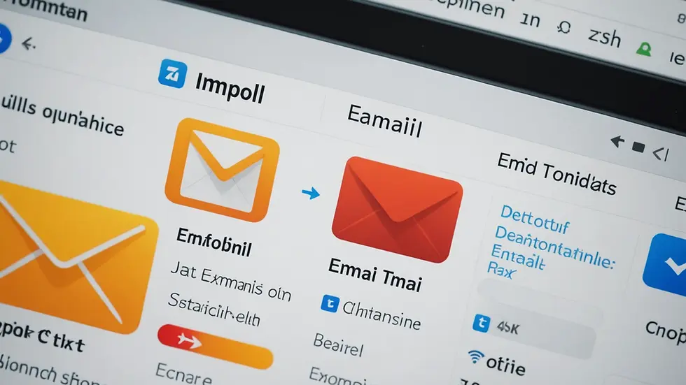 Close-up of an email inbox displaying personalized emails