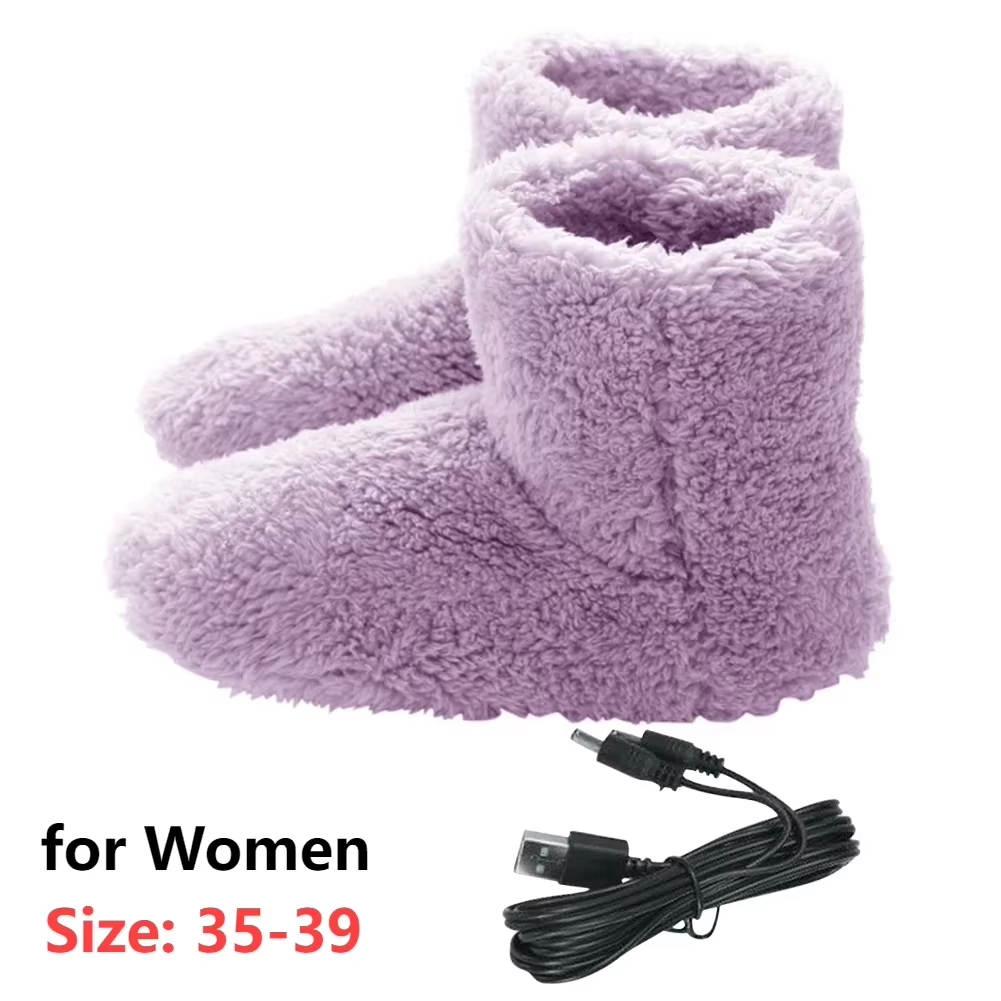 USB Electric Heater Foot Warmer Heated Comfort Fleece Suede Cushion Couple Warm 
