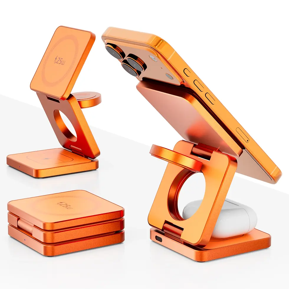 Thumbnail: 3-in-1 Fast 25W Magnetic Wireless Charger  Qi2.2 for iPhone 17/16 Foldable