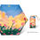 Thumbnail: Mini Sun Umbrella Rose Oil Painting Small Pocket Rain Umbrella Folding Umbrella 