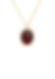 Timeless Garnet Necklace | Beatrice Oval Pendant in Gold