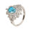 Thumbnail: Arabesque Splendor Cocktail Ring Blue Topaz Silver