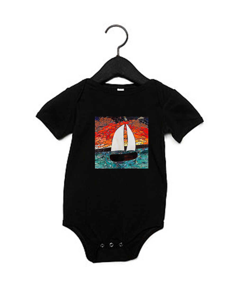 Thumbnail: Love Will Sea You Through Onesies, by Debbie Jacknin of Mosaic Glass Creations