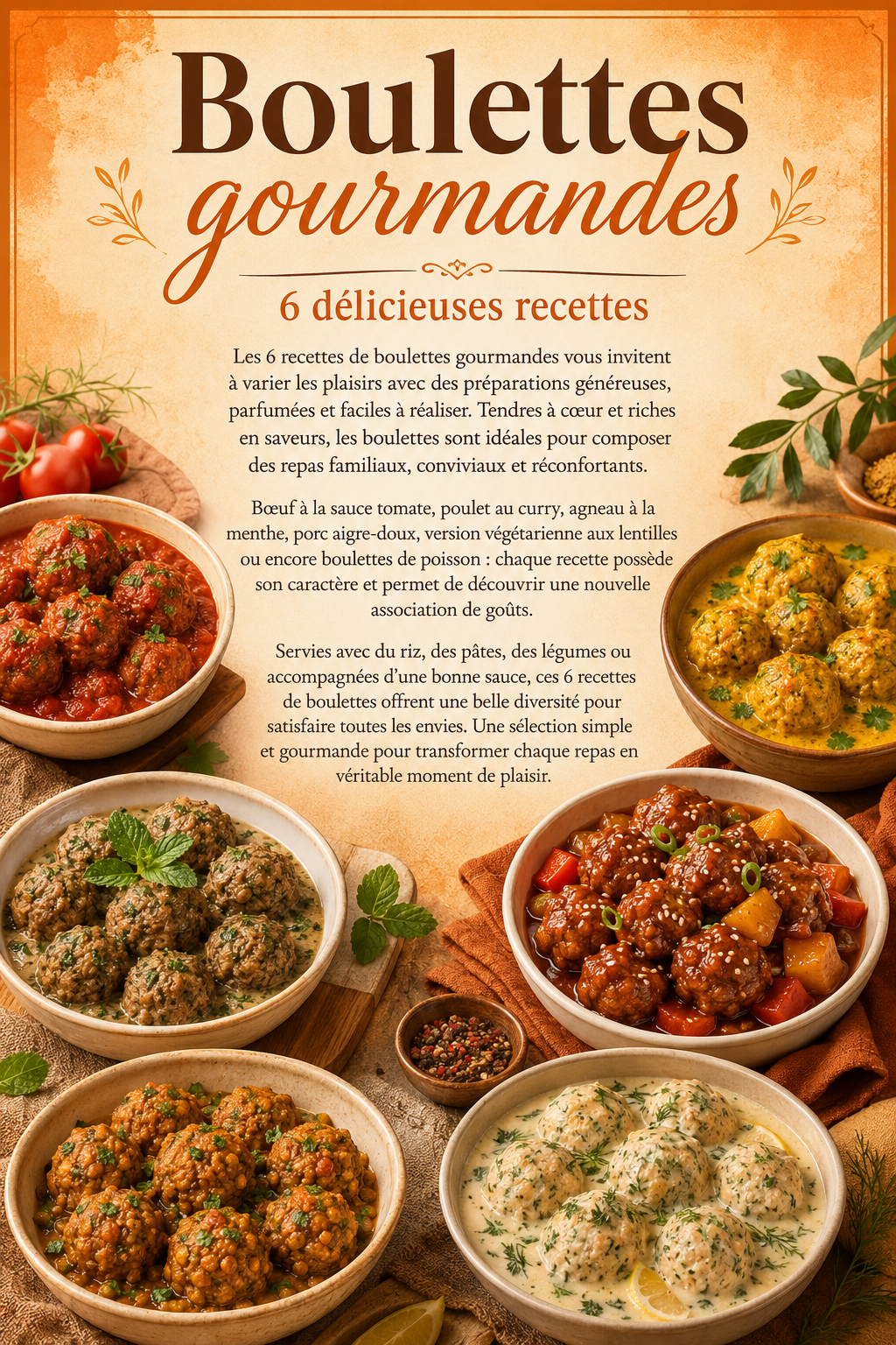 6 recettes de boulettes gourmandes