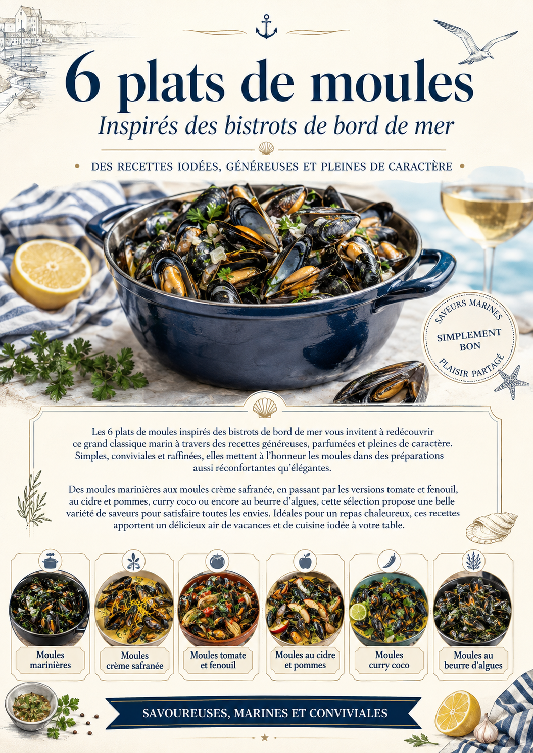 6 plats de moules inspirés des bistrots de bord de mer