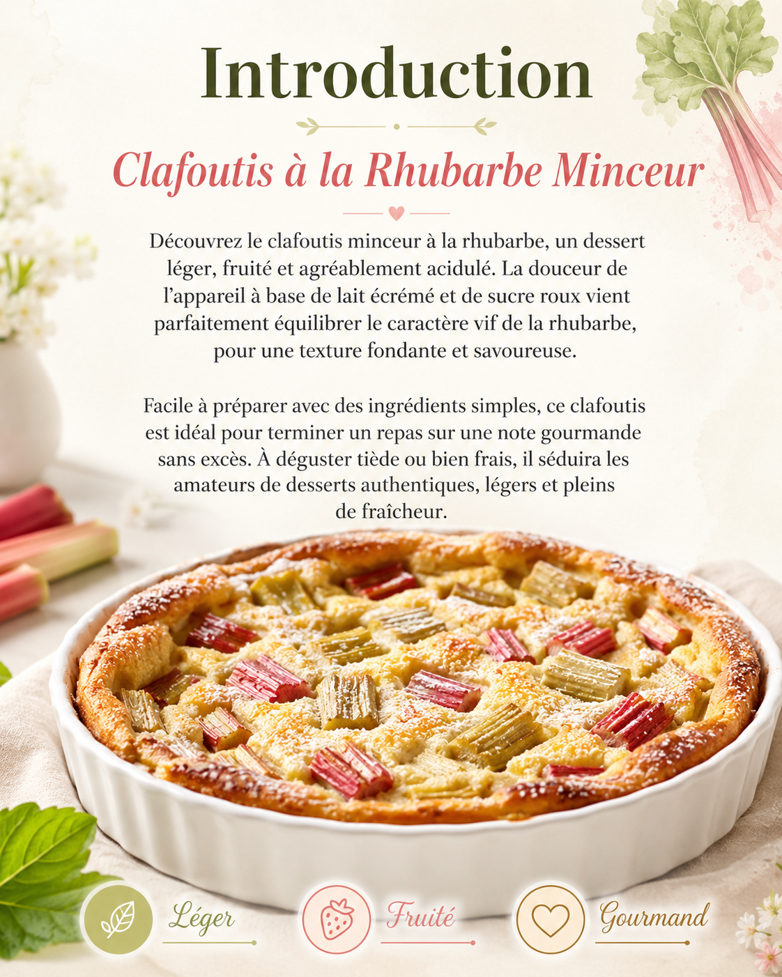 Clafoutis à la Rhubarbe (ebook PDF)