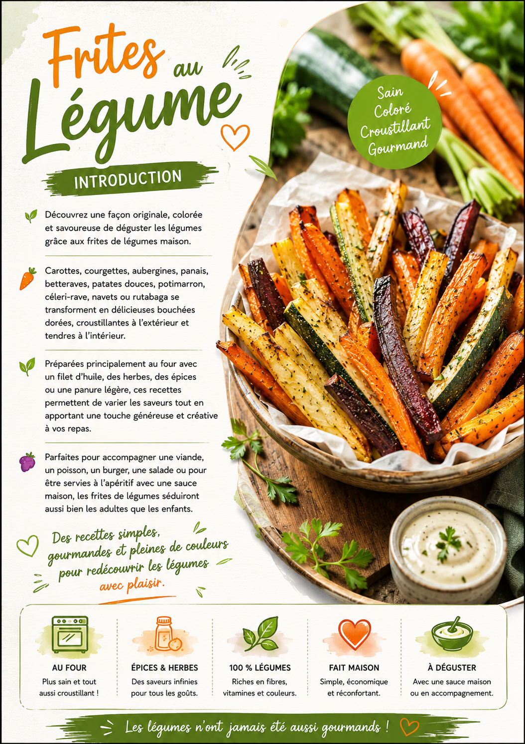 20 Recettes Frites de légumes