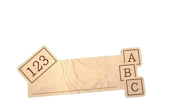 Custom Teacher Name Sign ABC + 123