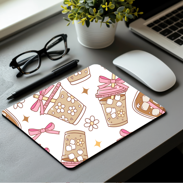 Iced Coffee & Pink Mousepad