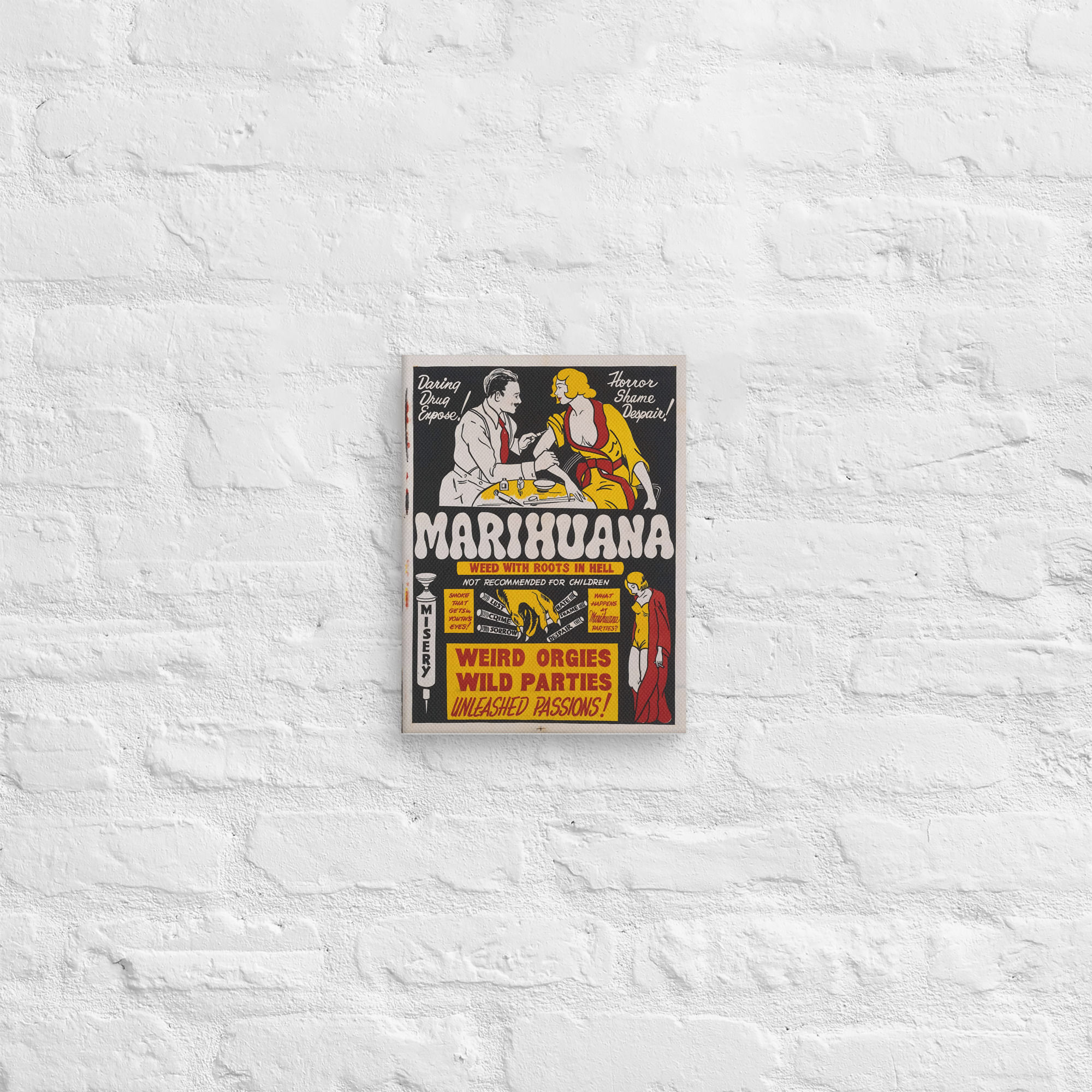 Marihuana Prohibition Poster Canvas Print