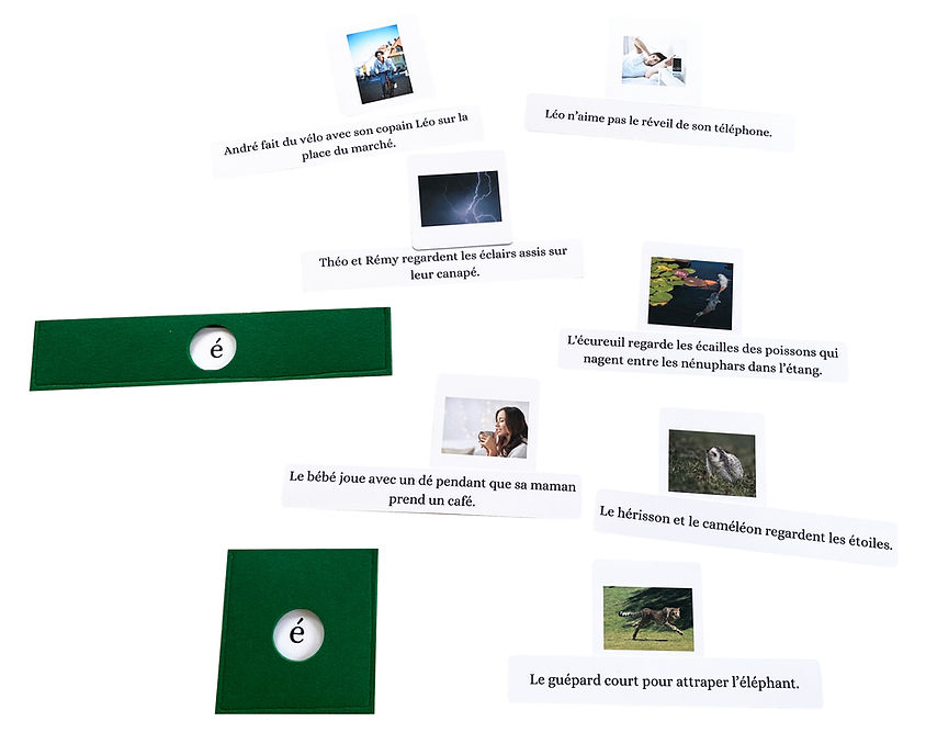 1 pochette d'extension des digrammes avec images et phrases disposées en exemple