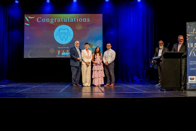 Greenbank dentist business award Logan recognition event