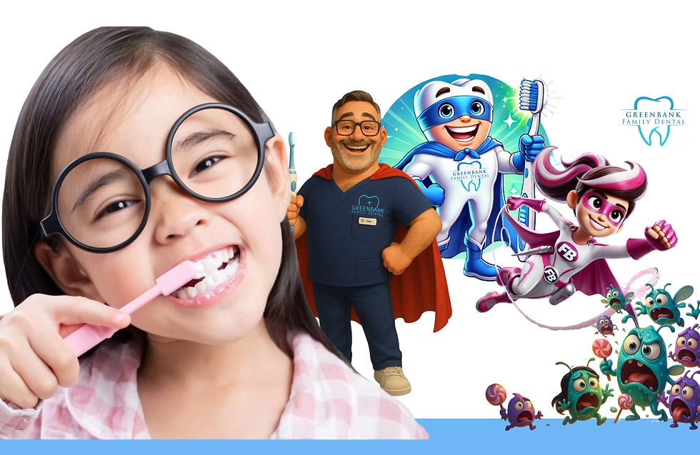 Turning toothbrushing into a superpower! Our Captain Clean Tooth & Miss Floss Boss characters help kids learn healthy habits through fun stories, laughter, and play — because confidence starts with small, happy moments.